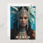 Carte Postale *~* Ap53 MARS Boho AQUAMARINE Tête (Devant / Derrière)