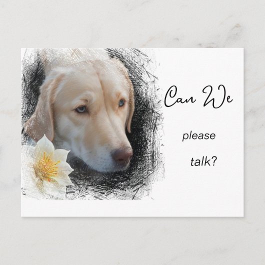Carte Postale *~* AP61 On peut parler Lab Retriever Fleur (Devant)