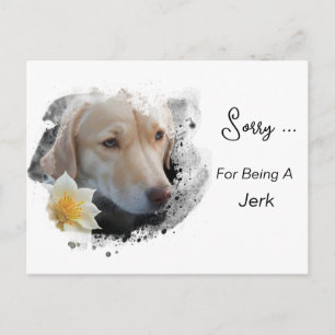 Carte Postale *~* AP61 Triste Lab Retriever Fleur Désolé Connard