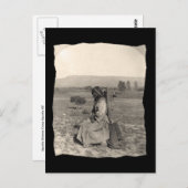 Carte Postale Apache amérindienne vintage (Devant / Derrière)