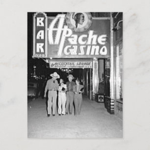 Carte Postale Apache Casino & Bar Vintage Las Vegas Photo