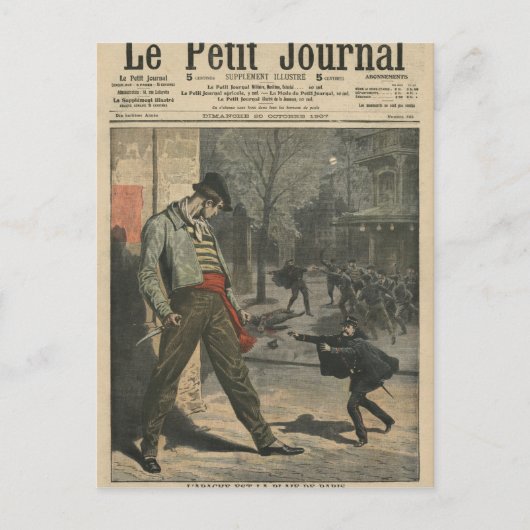 Carte Postale Apache est une nuisance pour Paris (Devant)