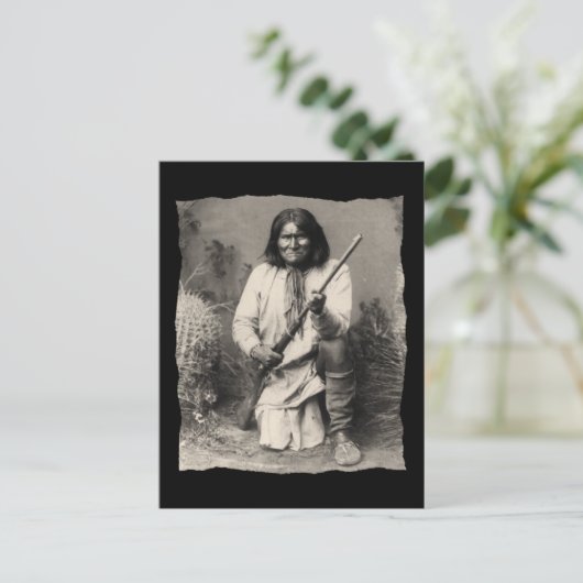 Carte Postale Apache geronimo-amérindienne vintage (Debout devant)