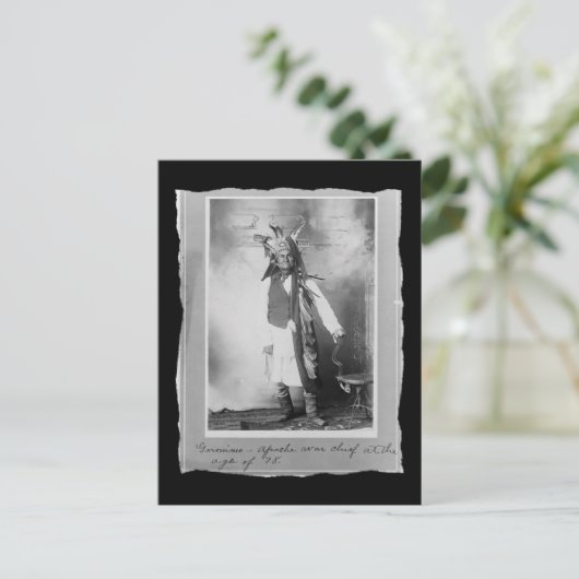 Carte Postale Apache geronimo-amérindienne vintage (Debout devant)