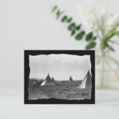 Carte Postale Apache Tipis d'Amérique vintage (Debout devant)