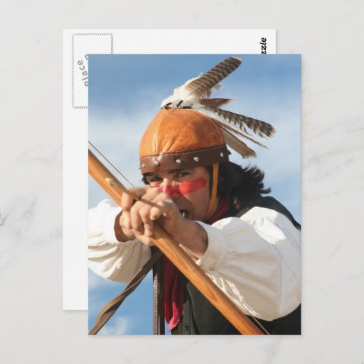 Carte Postale Apache Warrior (Devant / Derrière)