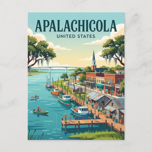 Carte Postale Apalachicola Floride (Devant)