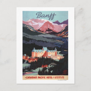 Carte Postale Aperçu de l'affiche de l'hôtel Banff Springs