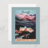 Carte Postale Aperçu de l'affiche de l'hôtel Banff Springs (Devant / Derrière)