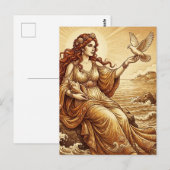 Carte postale Aphrodite déesse grecque (Devant / Derrière)