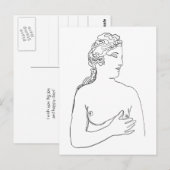 Carte Postale Aphrodite, Vénus déesse grecque de l'amour (Devant / Derrière)