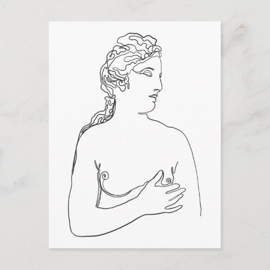 Carte Postale Aphrodite, Vénus déesse grecque de l'amour (Devant)