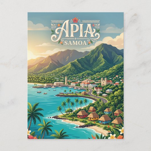 Carte Postale Apia Samoa (Devant)