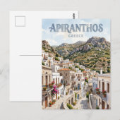 Carte Postale Apiranthos Grèce (Devant / Derrière)