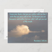 Carte Postale Apocalypse 3 15-16 avec nuage crachant (Devant / Derrière)