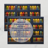 Carte Postale Apocalypse 3:20 La Porte Verset Biblique à Mémoris (Devant / Derrière)