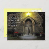 Carte Postale Apocalypse 3:20 Porte de l'église (Devant / Derrière)