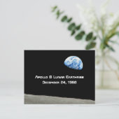 Carte Postale Apollo 8 Lunar Earthrise 50e Anniversaire (Debout devant)