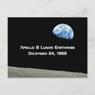 Carte Postale Apollo 8 Lunar Earthrise 50e Anniversaire