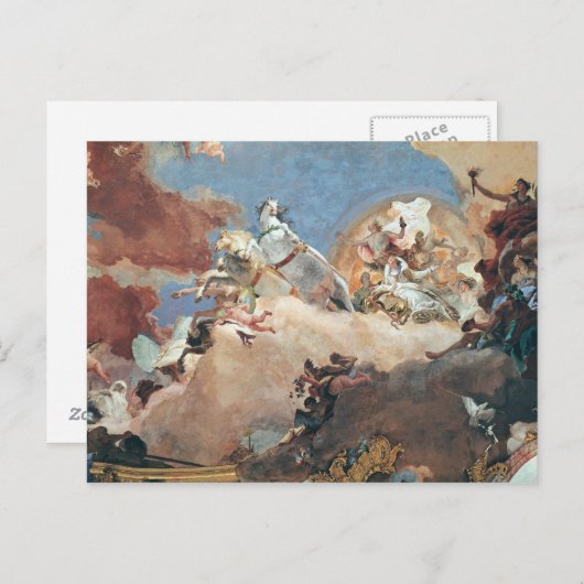 Carte Postale Apollo dans son Sun Chariot conduisant Béatrice I (Devant / Derrière)