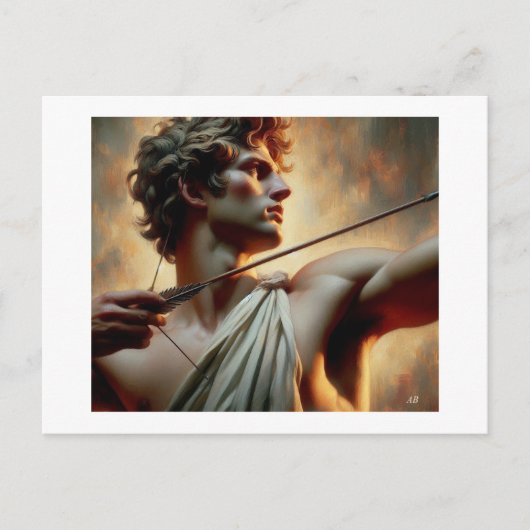 Carte Postale Apollo Greco Roman Dieu, (Devant)