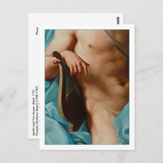 Carte Postale Apollo par Batoni (Devant / Derrière)