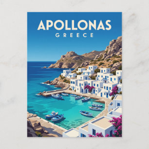 Carte Postale Apollonas, Naxos Grèce