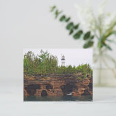 Carte Postale Apostle Islands - Phare de Devil's Island (Debout devant)