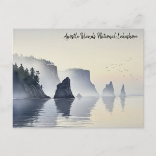 Carte Postale Apostles Îles Nationales Lakeshore Aquarelle