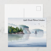 Carte Postale Apostles Îles Nationales Lakeshore Aquarelle (Devant / Derrière)
