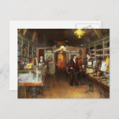 Carte Postale Apothécaire - Livres et Potions de sorts 1913 (Devant / Derrière)