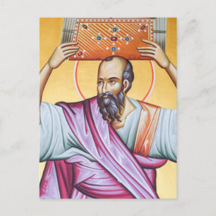 Carte Postale Apôtre Paul Icône chrétienne orthodoxe