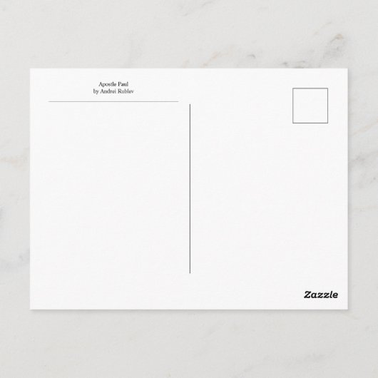Carte Postale Apôtre Paul par Andrei Rublev (Dos)