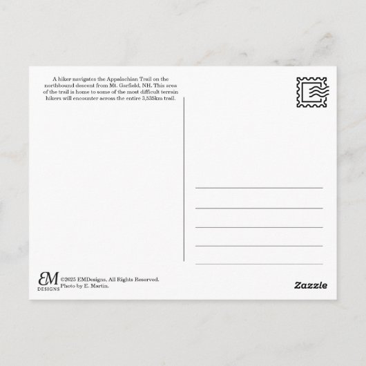 Carte Postale Appalachian Trail Mt. Garfield Postcard (Dos)