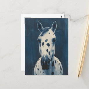 Carte Postale Appaloosa cyanotype
