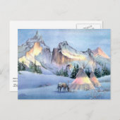 Carte Postale APPALOOSA HORSE TIPI CAMP par SHARON SHARPE (Devant / Derrière)