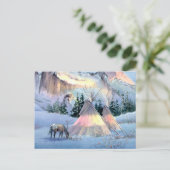 Carte Postale APPALOOSA HORSE TIPI CAMP par SHARON SHARPE (Debout devant)