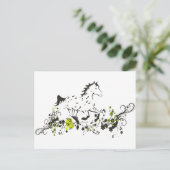 Carte Postale Appaloosa léopard avec impression florale (Debout devant)