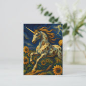 Carte Postale Appaloosa Unicorne dans une tempête (Debout devant)