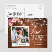 Carte Postale Appareil Photo Instantané Pots en Bois Rose Floral (Devant / Derrière)