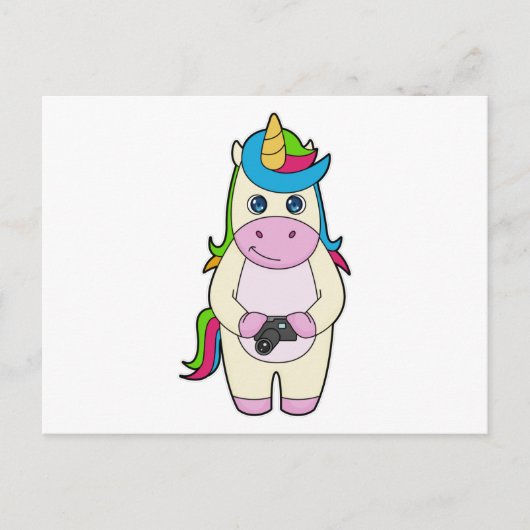 Carte Postale Appareil photo Licorne (Devant)