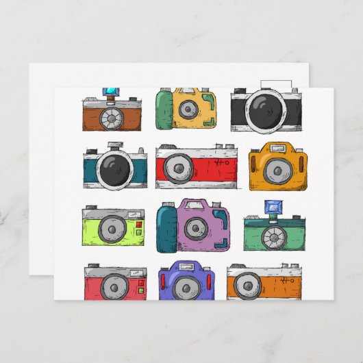 Carte Postale Appareils Photo Anciens (Devant / Derrière)