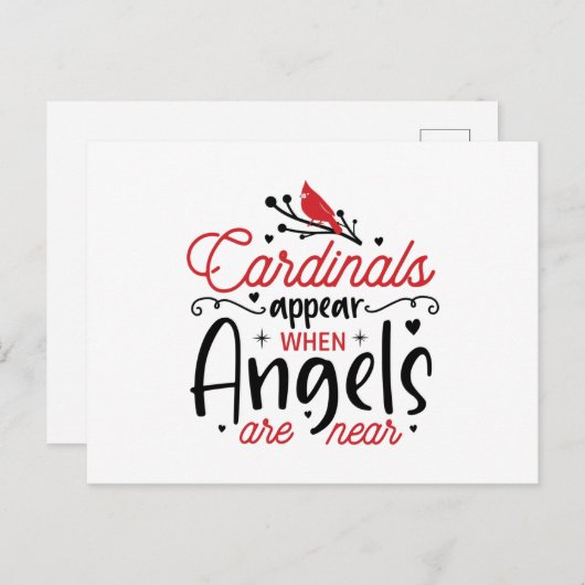 Carte Postale Apparition de Cardinal (Devant / Derrière)