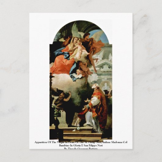 Carte Postale Apparition De La Vierge (Devant)