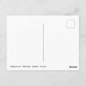 Carte Postale Appartement Montréal (Dos)