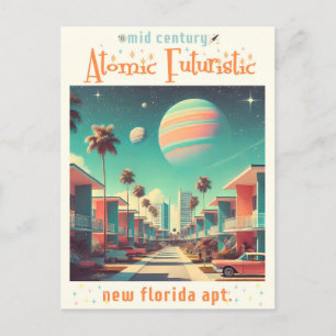Carte Postale Appartements Atomiques Futuristes New Florida