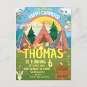 Carte Postale Appel à tous les heureux Campers Camping (Devant)