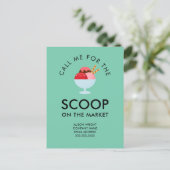 Carte Postale Appel à un agent immobilier pour la crème glacée d (Debout devant)