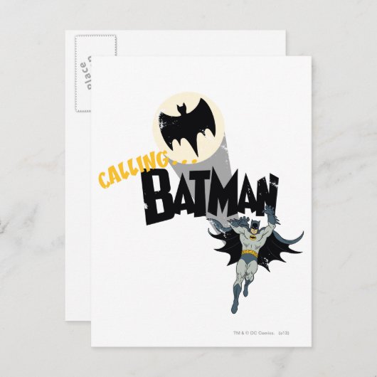 Carte Postale Appel de Batman Graphic (Devant / Derrière)