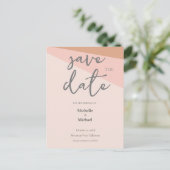 Carte Postale Appel de script Mariage Moderne Save the Date (Debout devant)